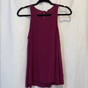 Plum High Neck Tank